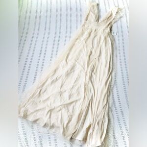 Altar'd State Cream floral and dots sparkling Maxi Dress